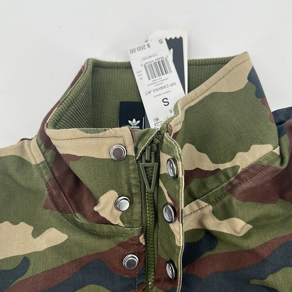 Adidas Ivy Park Unisex Green Long Sleeve High Neck Canvas Jacket S - Picture 9 of 16